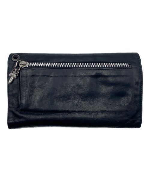 CHROME HEARTS（クロムハーツ）CHROME HEARTS (クロムハーツ) WAVE WALLET CROSS BALL ブラック サイズ:-の古着・服飾アイテム
