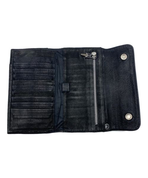 CHROME HEARTS（クロムハーツ）CHROME HEARTS (クロムハーツ) WAVE WALLET CROSS BALL ブラック サイズ:-の古着・服飾アイテム