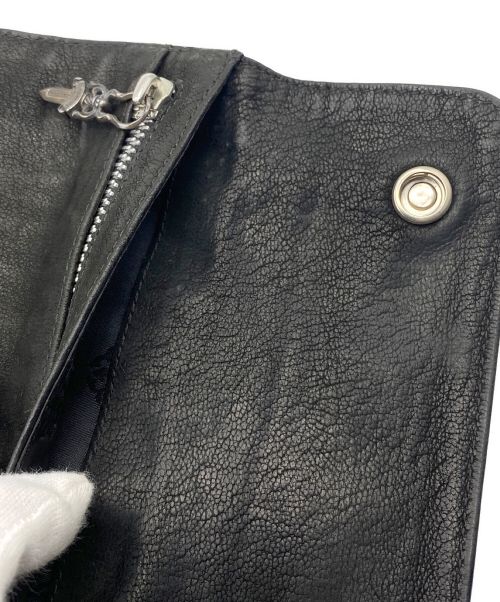 CHROME HEARTS（クロムハーツ）CHROME HEARTS (クロムハーツ) WAVE WALLET CROSS BALL ブラック サイズ:-の古着・服飾アイテム