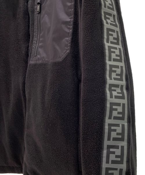 FENDI（フェンディ）FENDI (フェンディ) リバーシブルフリーススウェットシャツブルゾン ブラック サイズ:52の古着・服飾アイテム