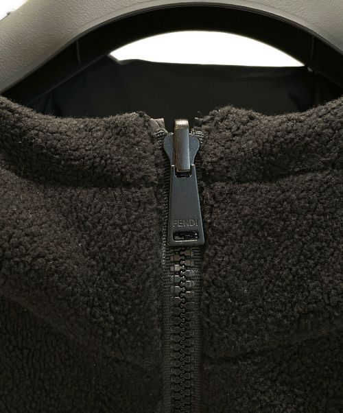 FENDI（フェンディ）FENDI (フェンディ) リバーシブルフリーススウェットシャツブルゾン ブラック サイズ:52の古着・服飾アイテム