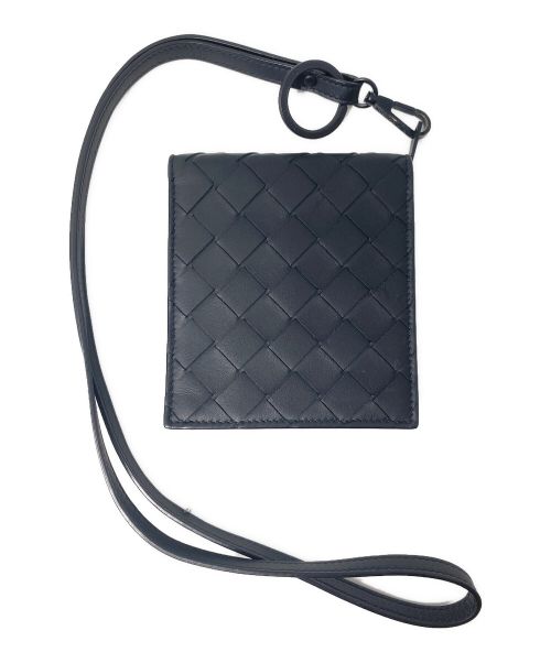 BOTTEGA VENETA（ボッテガベネタ）BOTTEGA VENETA (ボッテガベネタ) ストラップ付きジップアラウンドウォレット ブラック サイズ:-の古着・服飾アイテム