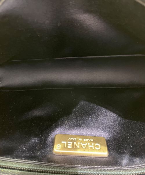 CHANEL（シャネル）CHANEL (シャネル) ツイードパールチェーンハンドバッグ ブラック サイズ:-の古着・服飾アイテム