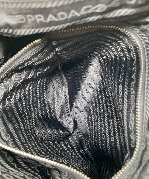 PRADA（プラダ）PRADA (プラダ) ハラコハンドバッグ ブラウン×ホワイト サイズ:-の古着・服飾アイテム