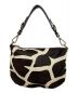 PRADA (プラダ) ハラコハンドバッグ ブラウン×ホワイト サイズ:-：39800円