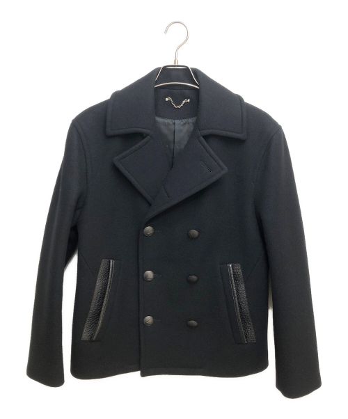 LOUIS VUITTON（ルイ ヴィトン）LOUIS VUITTON (ルイ ヴィトン) メルトンPコート ブラック サイズ:46の古着・服飾アイテム