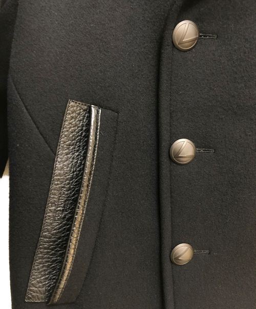LOUIS VUITTON（ルイ ヴィトン）LOUIS VUITTON (ルイ ヴィトン) メルトンPコート ブラック サイズ:46の古着・服飾アイテム