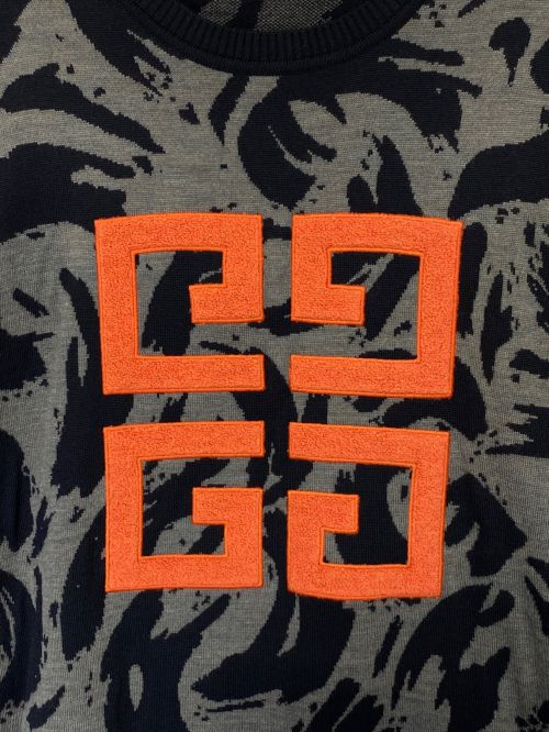 GIVENCHY（ジバンシィ）GIVENCHY (ジバンシィ) CAMO INTARSIA KNIT サイズ:XLの古着・服飾アイテム