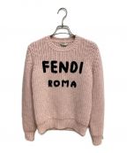 FENDIフェンディ）の古着「クルーネックロゴニット」｜ピンク