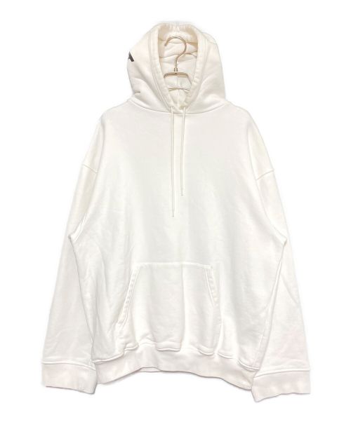 BALENCIAGA（バレンシアガ）BALENCIAGA (バレンシアガ) フードロゴプリントプルオーバーパーカー ホワイト サイズ:Mの古着・服飾アイテム