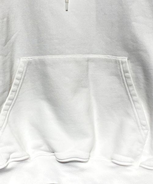 BALENCIAGA（バレンシアガ）BALENCIAGA (バレンシアガ) フードロゴプリントプルオーバーパーカー ホワイト サイズ:Mの古着・服飾アイテム