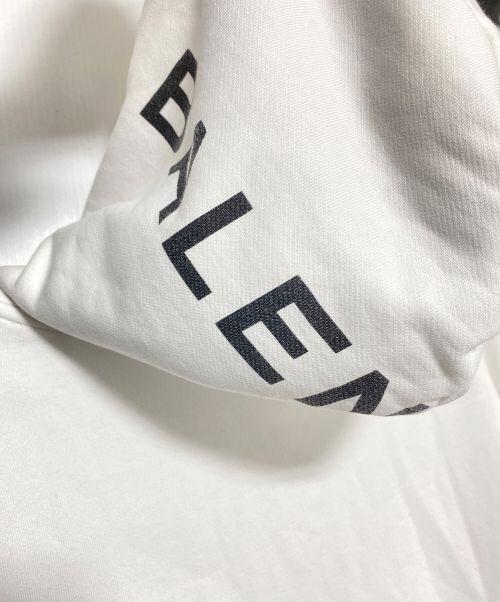 BALENCIAGA（バレンシアガ）BALENCIAGA (バレンシアガ) フードロゴプリントプルオーバーパーカー ホワイト サイズ:Mの古着・服飾アイテム
