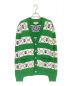 GUCCI（グッチ）の古着「GGリラストライプ ジャガードカーディガン」｜グリーン