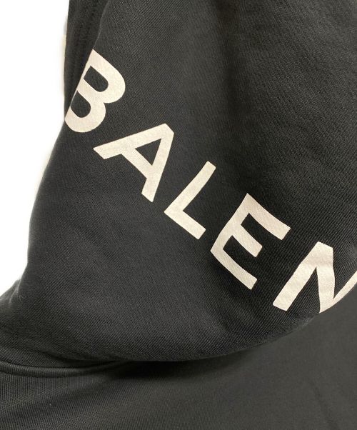BALENCIAGA（バレンシアガ）BALENCIAGA (バレンシアガ) フードロゴプリント プルオーバーパーカー  ブラック サイズ:XSの古着・服飾アイテム