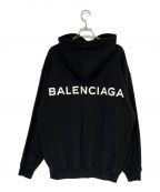 BALENCIAGAバレンシアガ）の古着「オーバーサイズバックロゴパーカー」｜ブラック