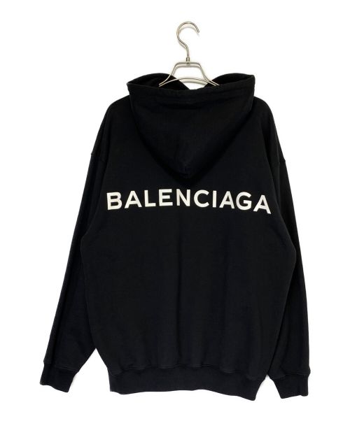 BALENCIAGA（バレンシアガ）BALENCIAGA (バレンシアガ) オーバーサイズバックロゴパーカー ブラック サイズ:XSの古着・服飾アイテム