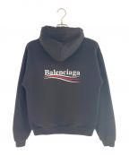 BALENCIAGAバレンシアガ）の古着「ウェーブロゴプルオーバーパーカー」｜ブラック
