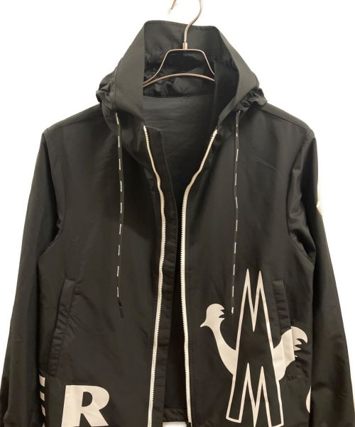 MONCLER（モンクレール）MONCLER (モンクレール) ロゴナイロンパーカー ブラックの古着・服飾アイテム