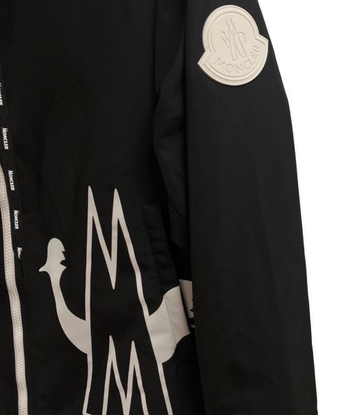 MONCLER（モンクレール）MONCLER (モンクレール) ロゴナイロンパーカー ブラックの古着・服飾アイテム