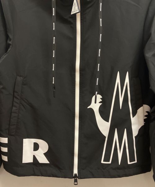 MONCLER（モンクレール）MONCLER (モンクレール) ロゴナイロンパーカー ブラックの古着・服飾アイテム