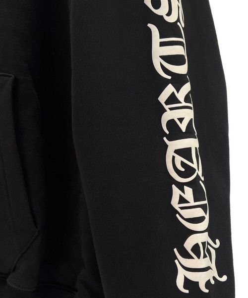 CHROME HEARTS（クロムハーツ）CHROME HEARTS (クロムハーツ) Letters Sleeve Fleece Zip Hoodie ブラック サイズ:Lの古着・服飾アイテム