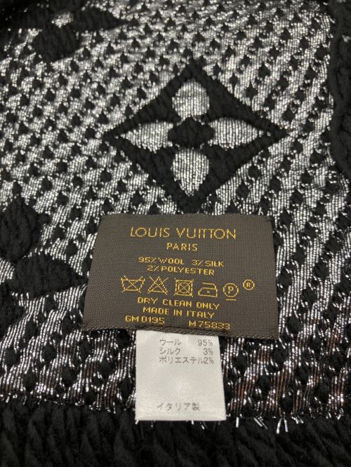 LOUIS VUITTON（ルイ ヴィトン）LOUIS VUITTON (ルイ ヴィトン) エシャルプ ロゴマニア ブラックの古着・服飾アイテム