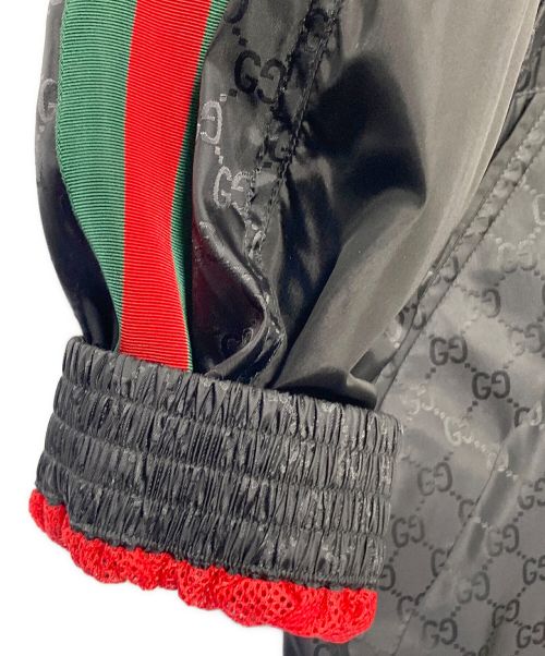 GUCCI（グッチ）GUCCI (グッチ) GG jacquard nylon jacket ブラック サイズ:SIZE 50の古着・服飾アイテム