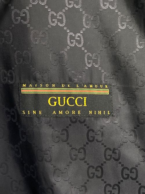 GUCCI（グッチ）GUCCI (グッチ) GG jacquard nylon jacket ブラック サイズ:SIZE 50の古着・服飾アイテム