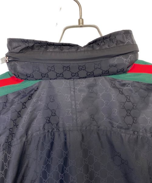 GUCCI（グッチ）GUCCI (グッチ) GG jacquard nylon jacket ブラック サイズ:SIZE 50の古着・服飾アイテム
