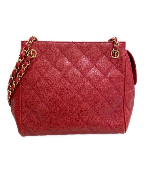 CHANEL（シャネル）CHANEL (シャネル) チェーンショルダーバッグ レッドの古着・服飾アイテム