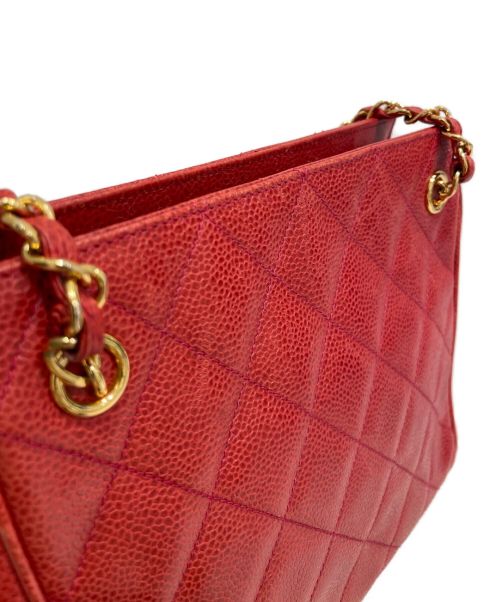 CHANEL（シャネル）CHANEL (シャネル) チェーンショルダーバッグ レッドの古着・服飾アイテム