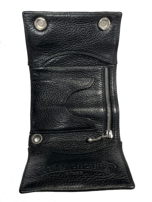 CHROME HEARTS（クロムハーツ）CHROME HEARTS (クロムハーツ) RIP & TAN 3FOLD WALLET ブラック サイズ:-の古着・服飾アイテム