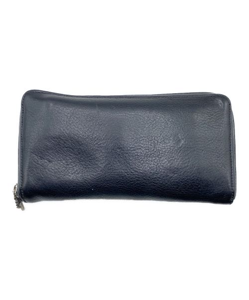 CHROME HEARTS（クロムハーツ）CHROME HEARTS (クロムハーツ) ピラミッドスタッズ ウォレット ブラック×シルバー サイズ:-の古着・服飾アイテム