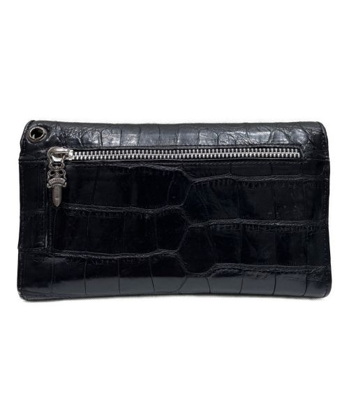 CHROME HEARTS（クロムハーツ）CHROME HEARTS (クロムハーツ) クロコロングウォレット ブラック サイズ:-の古着・服飾アイテム