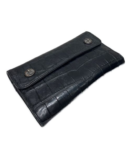 CHROME HEARTS（クロムハーツ）CHROME HEARTS (クロムハーツ) クロコロングウォレット ブラック サイズ:-の古着・服飾アイテム