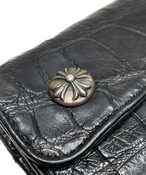 CHROME HEARTS（クロムハーツ）CHROME HEARTS (クロムハーツ) クロコロングウォレット ブラック サイズ:-の古着・服飾アイテム