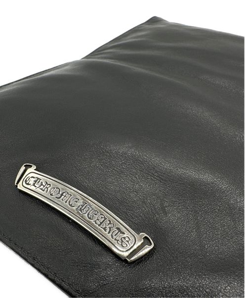 CHROME HEARTS（クロムハーツ）CHROME HEARTS (クロムハーツ) クロスボールコンチョレザーポーチ ブラックの古着・服飾アイテム