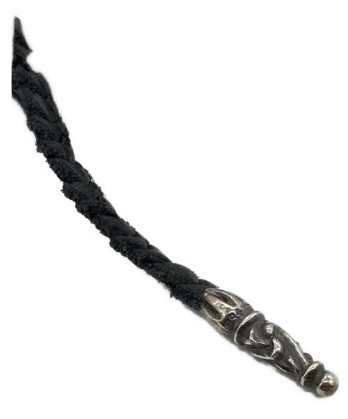 CHROME HEARTS（クロムハーツ）CHROME HEARTS (クロムハーツ) クロスボールコンチョレザーポーチ ブラックの古着・服飾アイテム