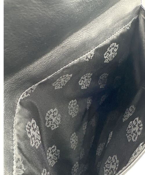 CHROME HEARTS（クロムハーツ）CHROME HEARTS (クロムハーツ) クロスボールコンチョレザーポーチ ブラックの古着・服飾アイテム