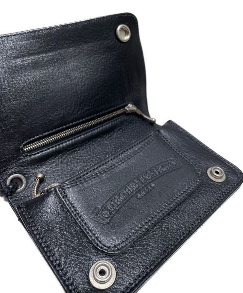 CHROME HEARTS（クロムハーツ）CHROME HEARTS (クロムハーツ) WLT 2 ZIP STRAP/CRS ブラックの古着・服飾アイテム