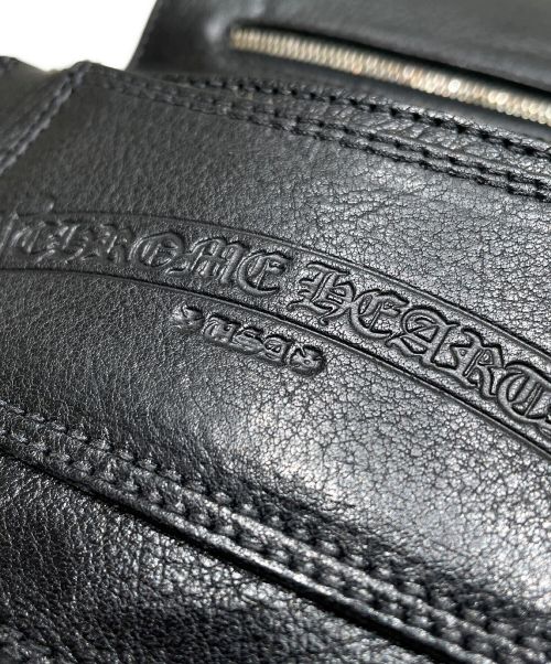CHROME HEARTS（クロムハーツ）CHROME HEARTS (クロムハーツ) WLT 2 ZIP STRAP/CRS ブラックの古着・服飾アイテム