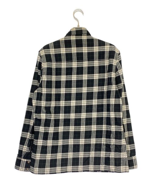 CHROME HEARTS（クロムハーツ）CHROME HEARTS (クロムハーツ) チェックシャツ ホワイト×ブラック サイズ:Lの古着・服飾アイテム