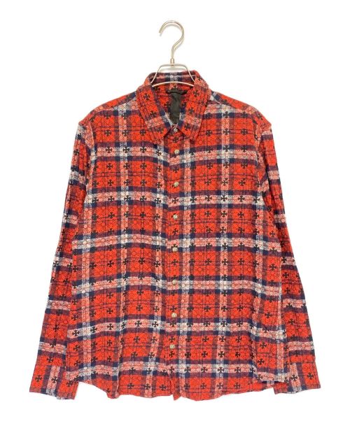 CHROME HEARTS（クロムハーツ）CHROME HEARTS (クロムハーツ) LOOSEENDS LS CHECK  レッド サイズ:Lの古着・服飾アイテム