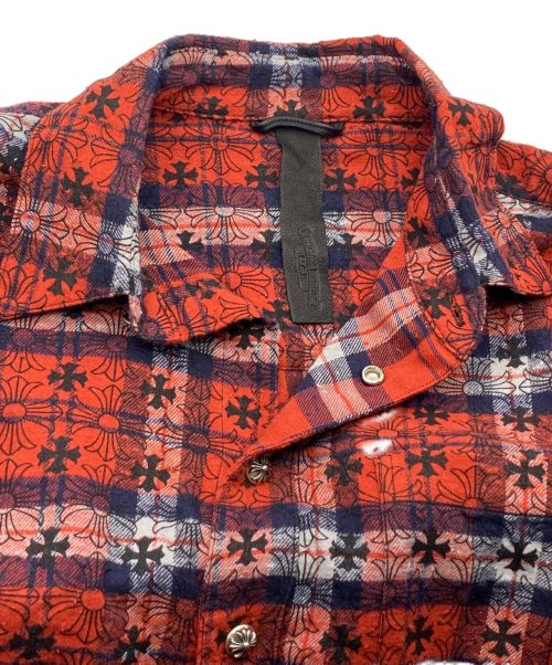 CHROME HEARTS（クロムハーツ）CHROME HEARTS (クロムハーツ) LOOSEENDS LS CHECK  レッド サイズ:Lの古着・服飾アイテム