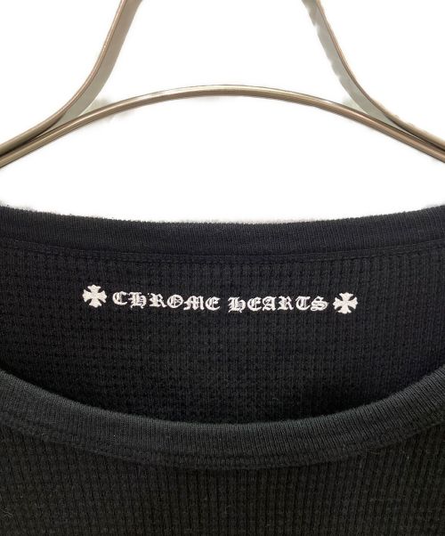 CHROME HEARTS（クロムハーツ）CHROME HEARTS (クロムハーツ) サーマルコットンニットカットソー ブラック サイズ:Lの古着・服飾アイテム