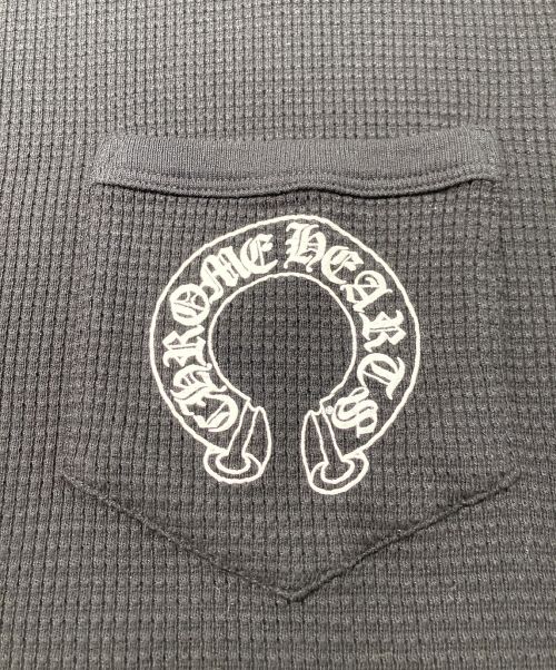 CHROME HEARTS（クロムハーツ）CHROME HEARTS (クロムハーツ) サーマルコットンニットカットソー ブラック サイズ:Lの古着・服飾アイテム
