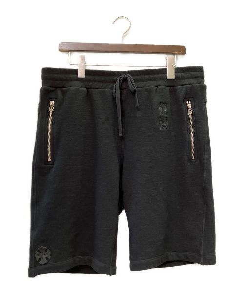 CHROME HEARTS（クロムハーツ）CHROME HEARTS (クロムハーツ) スウェットハーフパンツ ブラック サイズ:XLの古着・服飾アイテム