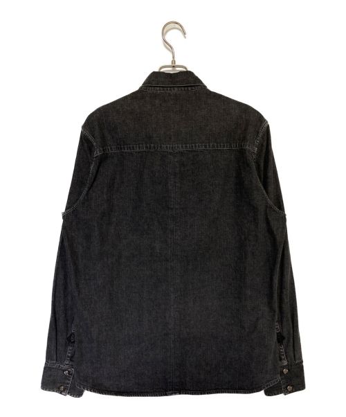 CHROME HEARTS（クロムハーツ）CHROME HEARTS (クロムハーツ) シルバーボタンデニムシャツ グレー サイズ:Lの古着・服飾アイテム