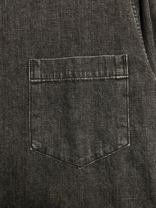 CHROME HEARTS（クロムハーツ）CHROME HEARTS (クロムハーツ) シルバーボタンデニムシャツ グレー サイズ:Lの古着・服飾アイテム