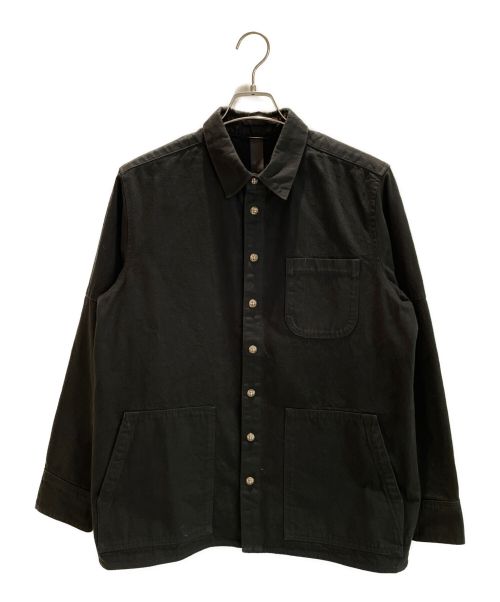 CHROME HEARTS（クロムハーツ）CHROME HEARTS (クロムハーツ) クロスコンチョデニムカバーオールシャツ ブラック サイズ:Lの古着・服飾アイテム
